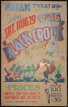 Black Crook, Los Angeles, 1936. Creator: Unknown