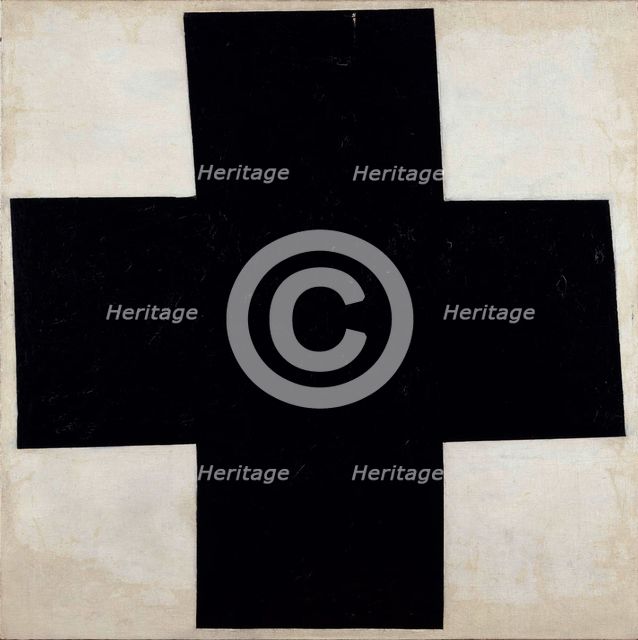 Black Cross (Croix noire), 1915. Creator: Malevich, Kasimir Severinovich (1878-1935).