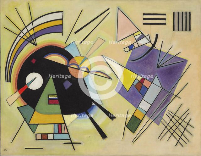 Black and violet. Artist: Kandinsky, Wassily Vasilyevich (1866-1944)