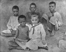 'Black and White'--Little Jack (Jack Hore reference Highgate Cemetery) The boy missionary and his p Creator: Unknown