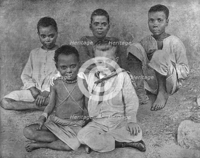 ''Black and White'--Little Jack (Jack Hore reference Highgate Cemetery) The boy missionary and his p Creator: Unknown.