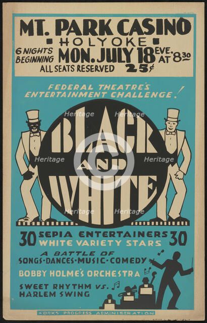 Black and White Revue, Holyoke, MA, [193-]. Creator: Unknown.