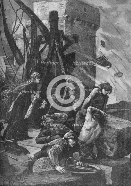 Black Agnes at the Siege of Dunbar, 1338 (1905).  Artist: Charles S Ricketts.