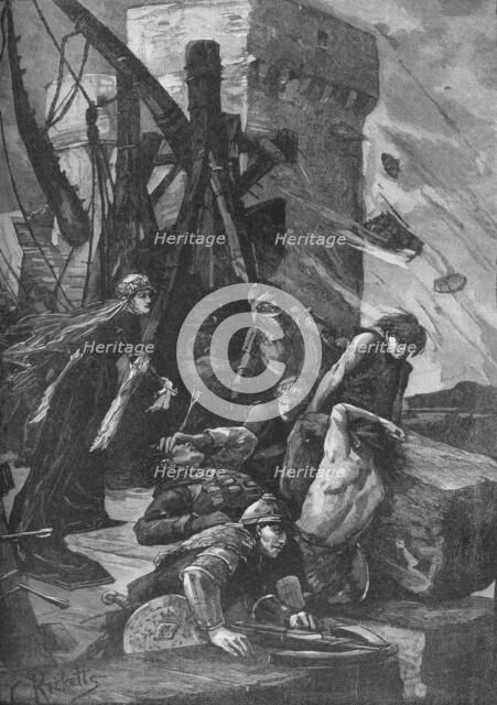 Black Agnes at the Siege of Dunbar, 1338 (1905).  Artist: Charles S Ricketts.