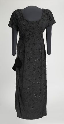 Black beaded dress designed by Zelda Wynn and worn by Ella Fitzgerald, late 1940s. Creator: Zelda Wynn