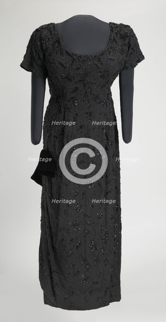 Black beaded dress designed by Zelda Wynn and worn by Ella Fitzgerald, late 1940s. Creator: Zelda Wynn.