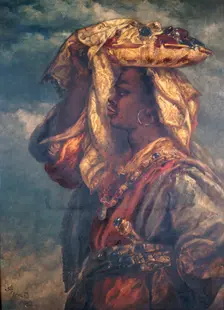 Black Girl with Fruit 1882. Artist: Sir John Gilbert