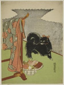 Black Dog, c. 1772/81. Creator: Isoda Koryusai