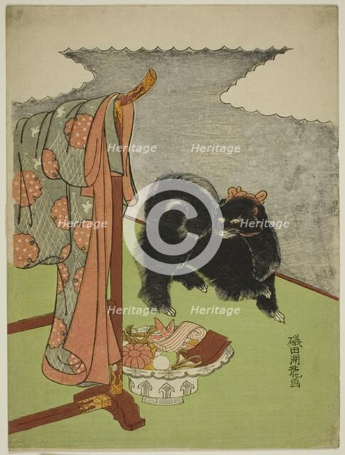 Black Dog, c. 1772/81. Creator: Isoda Koryusai.