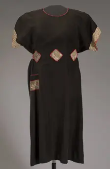 Black dress worn by Oprah Winfrey as Sofia in The Color Purple, 1985. Creator: Unknown