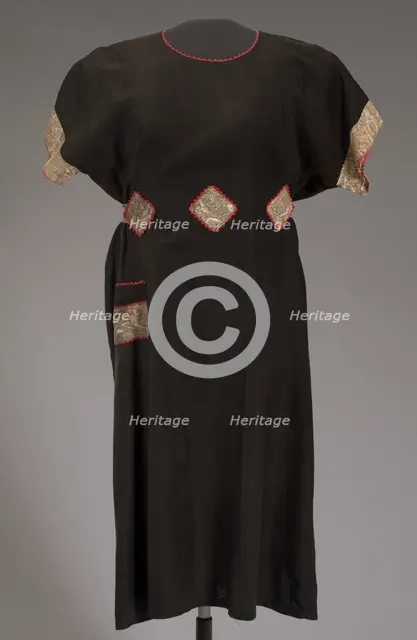 Black dress worn by Oprah Winfrey as Sofia in The Color Purple, 1985. Creator: Unknown.