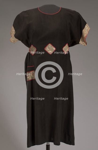 Black dress worn by Oprah Winfrey as Sofia in The Color Purple, 1985. Creator: Unknown.