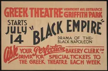 Black Empire, Los Angeles, [193-]. Creator: Unknown