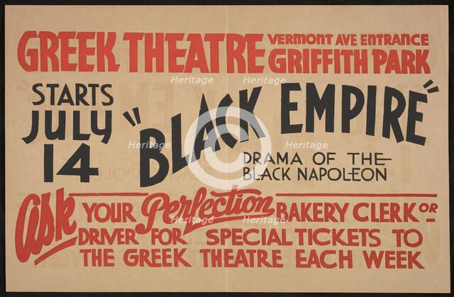 Black Empire, Los Angeles, [193-]. Creator: Unknown.