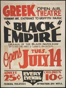 Black Empire, Los Angeles, [193-]. Creator: Unknown