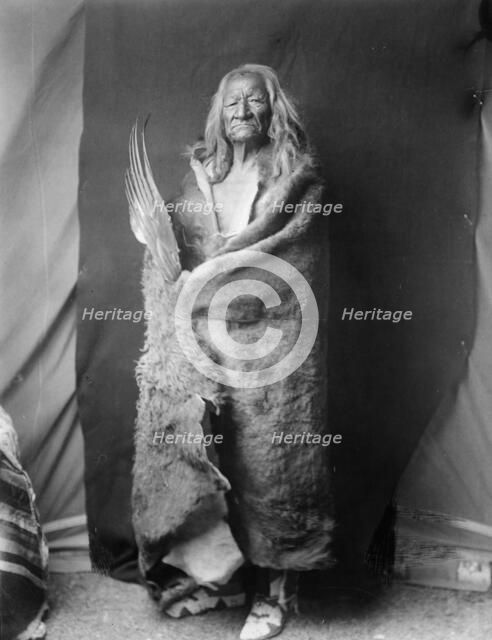 Black Eagle-Assiniboin, c1908. Creator: Edward Sheriff Curtis.