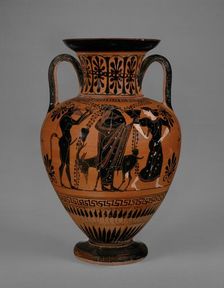 Black-Figure Neck Amphora, about 510 BC. Creator: Unknown