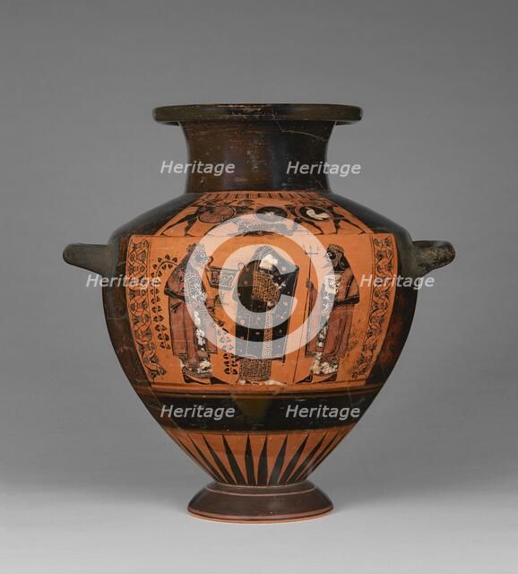 Black-Figure Hydria, about 550 BC. Creator: Lydos.