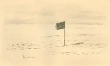 Black Flag Camp. - Amundsen's Black Flag Within A Few Miles of the South Pole 1912, (1913). Artist: Edward Wilson