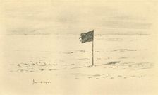Black Flag Camp. - Amundsen's Black Flag Within A Few Miles of the South Pole 1912, (1913). Artist: Edward Wilson
