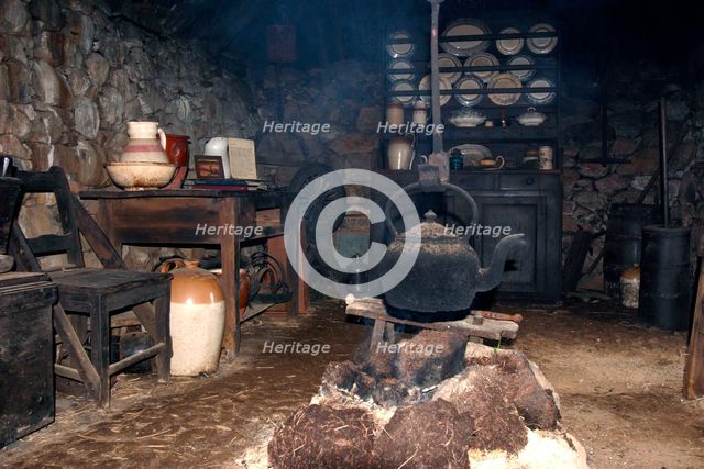 Black house, Colbost Folk Museum, Skye, Highland, Scotland. Creator: Peter Thompson.