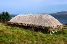 Black house, Colbost Folk Museum, Skye, Highland, Scotland. Creator: Peter Thompson