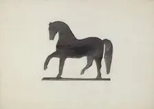 Black Horse Weather Vane, c. 1939. Creator: Beatrice DeKalb