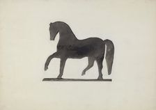 Black Horse Weather Vane, c. 1939. Creator: Beatrice DeKalb