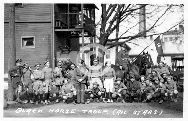 'Black Horse Troop (All Stars)', Fort Sheridan, Illinois, USA, 1920. Artist: Unknown