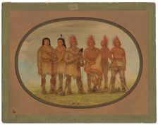 Black Hawk and Five Other Saukie Prisoners, 1861/1869. Creator: George Catlin