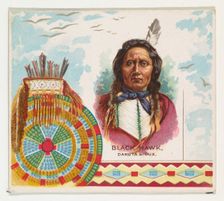 Black Hawk, Dakota Sioux, from the American Indian Chiefs series (N36) for Allen & Ginter ..., 1888. Creator: Allen & Ginter