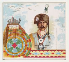 Black Hawk, Sac & Fox, from the American Indian Chiefs series (N36) for Allen & Ginter Cig..., 1888. Creator: Allen & Ginter