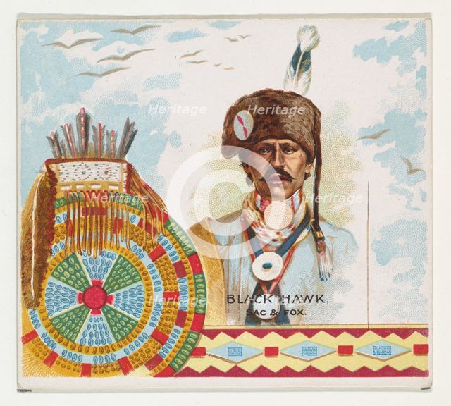 Black Hawk, Sac & Fox, from the American Indian Chiefs series (N36) for Allen & Ginter Cig..., 1888. Creator: Allen & Ginter.