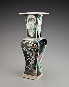 Black Hawthorne vase, 1662-1722. Creator: Unknown
