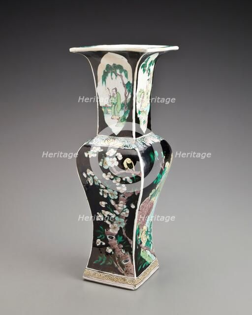 Black Hawthorne vase, 1662-1722. Creator: Unknown.