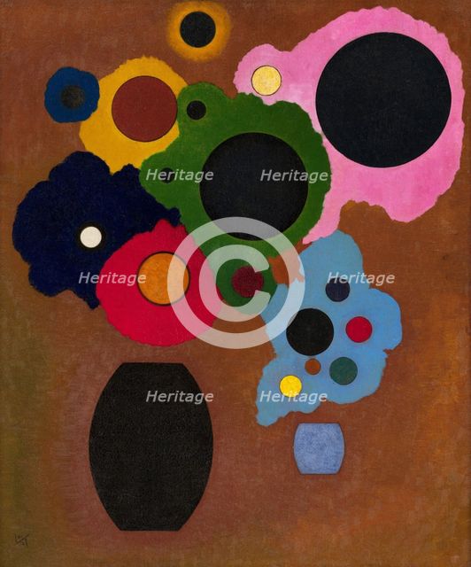 Black Increasing, 1927. Creator: Kandinsky, Wassily Vasilyevich (1866-1944).
