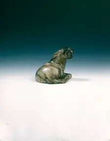Black jade tiger, Western Han dynasty, China, 206 BC-8 AD. Creator: Unknown