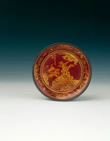 Black lacquer cupstand, Qing dynasty, China, 18th century. Creator: Unknown