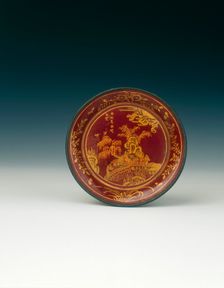 Black lacquer cupstand, Qing dynasty, China, 18th century. Creator: Unknown