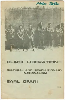 Black Liberation - Cultural and Revolutionary Nationalism ca. 1970. Creators: Unknown, Earl Ofari