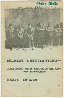 Black Liberation - Cultural and Revolutionary Nationalism ca. 1970. Creators: Unknown, Earl Ofari