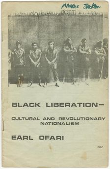 Black Liberation - Cultural and Revolutionary Nationalism ca. 1970. Creators: Unknown, Earl Ofari