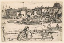 Black Lion Wharf, 1859. Creator: James Abbott McNeill Whistler