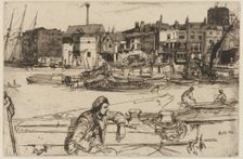 Black Lion Wharf, 1859. Creator: James Abbott McNeill Whistler