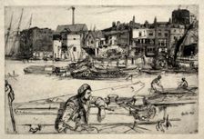 Black Lion Wharf, 1859. Creator: James McNeill Whistler (American, 1834-1903)