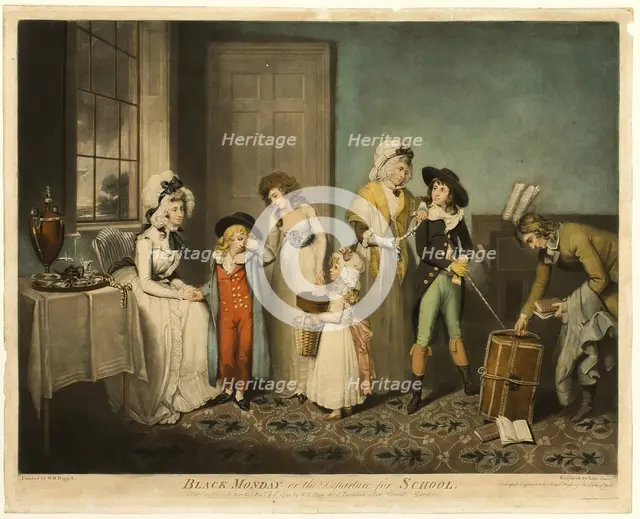Black Monday, or the Departure for School, published December 1, 1790. Creator: John Jones.