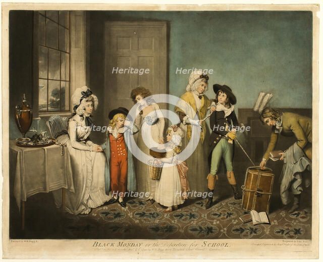 Black Monday, or the Departure for School, published December 1, 1790. Creator: John Jones.