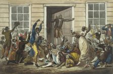 Black Methodists Holding a Prayer Meeting, 1811-ca. 1813. Creator: Pavel Petrovic Svin'in