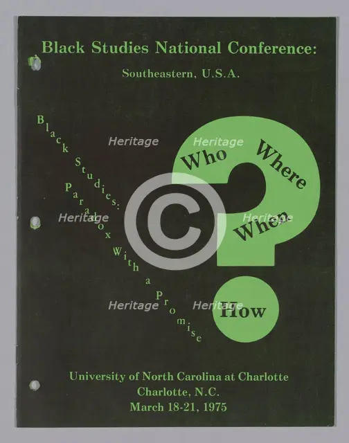 Black Studies: Paradox with a Promise, 1975. Creator: Unknown.