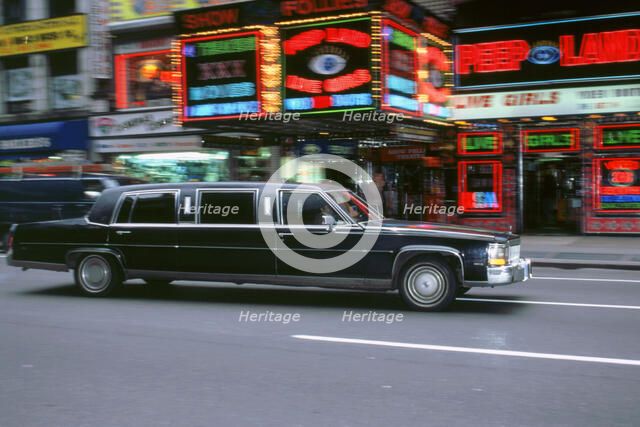 Black stretch limousine,New York 1995. Artist: Unknown.